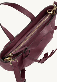 Baby ALMA - Petit sac zippé porté épaule cuir grainé
