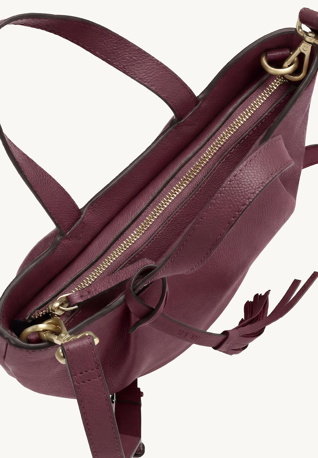 Baby ALMA - Petit sac zippé porté épaule cuir grainé