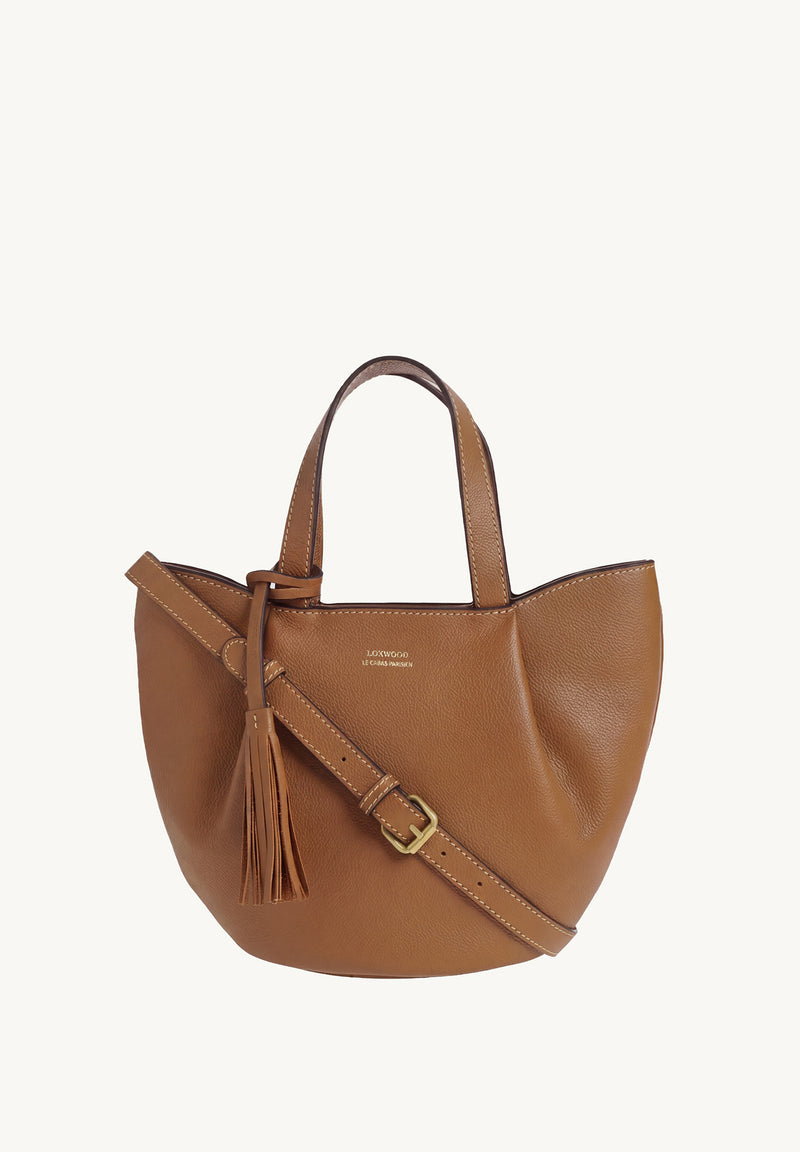 Baby ALMA - Petit sac zippé porté épaule cuir grainé
