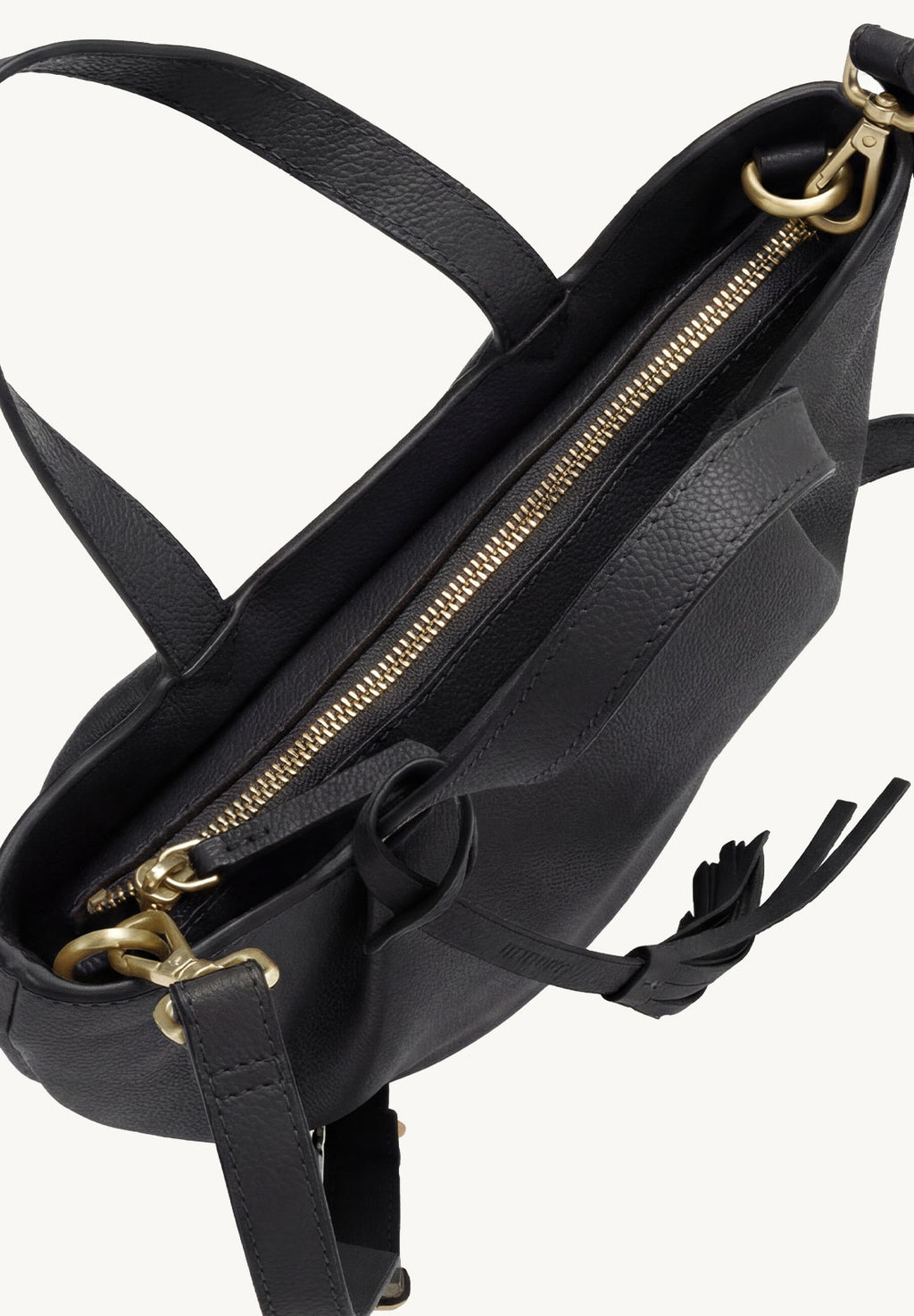 Baby ALMA - Petit sac zippé porté épaule cuir grainé