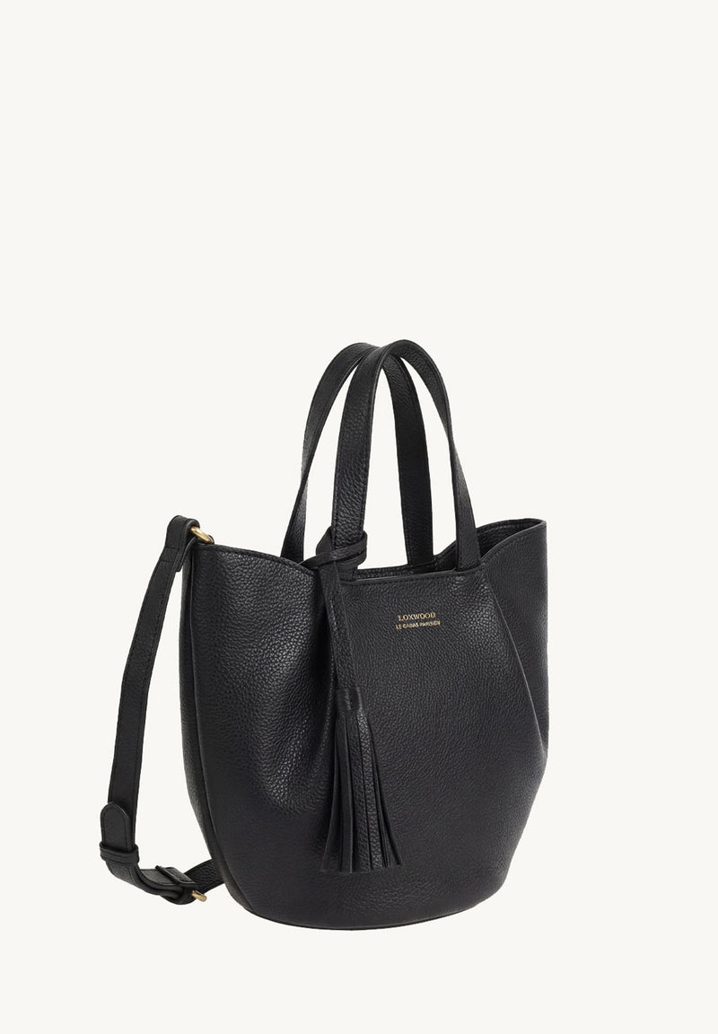 Baby ALMA - Petit sac zippé porté épaule cuir grainé
