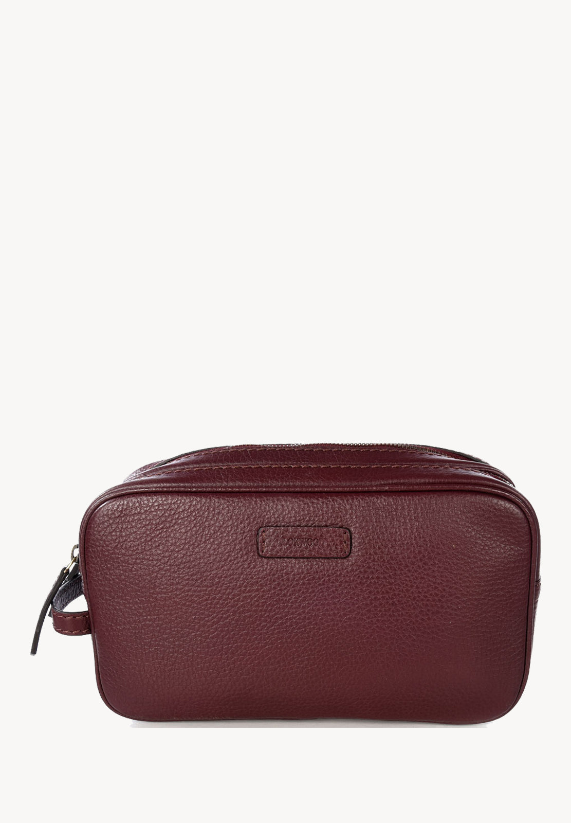 Trousse de toilette Double-zip - Cuir grainé