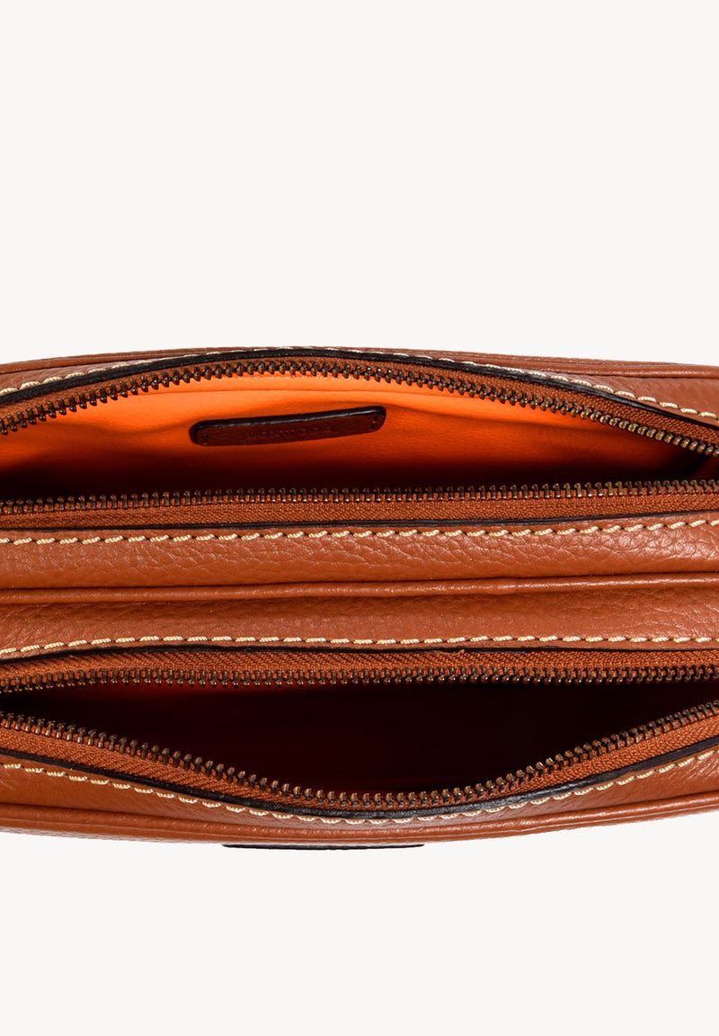 Trousse de toilette Double-zip - Cuir grainé
