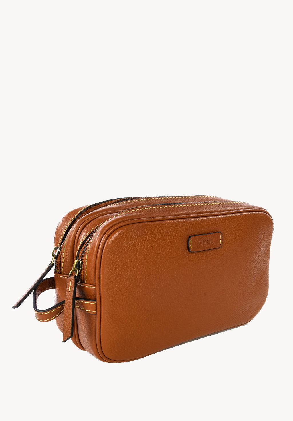 Trousse de toilette Double-zip - Cuir grainé