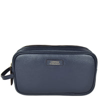 Trousse De Toilette Double Zip Bleu Nuit