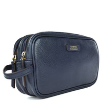 Trousse De Toilette Double Zip Bleu Nuit