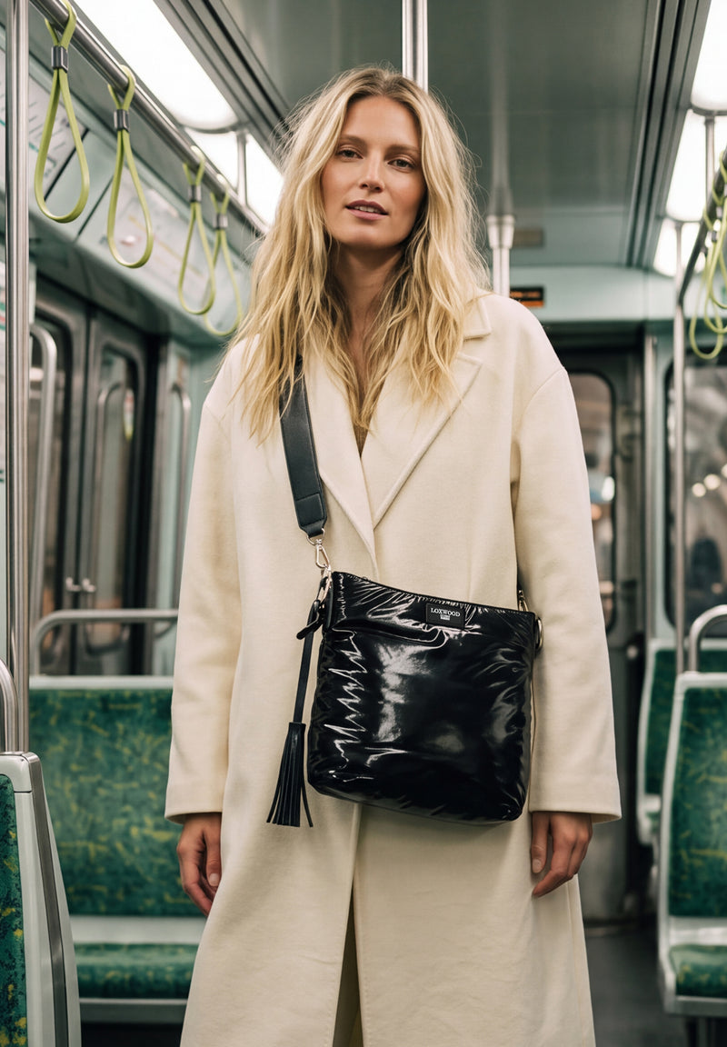 CELIA - Nylon bag with a down jacket effect