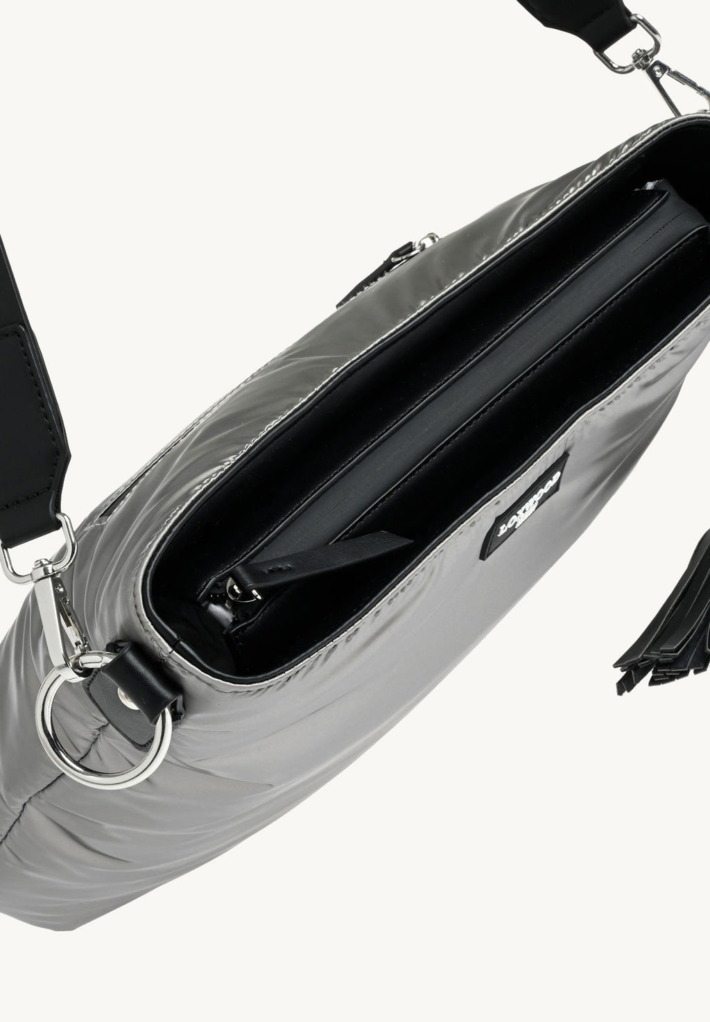 CELIA - Sac en nylon effet doudoune Silver Metallise