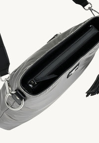 CELIA - Sac en nylon effet doudoune Silver Metallise