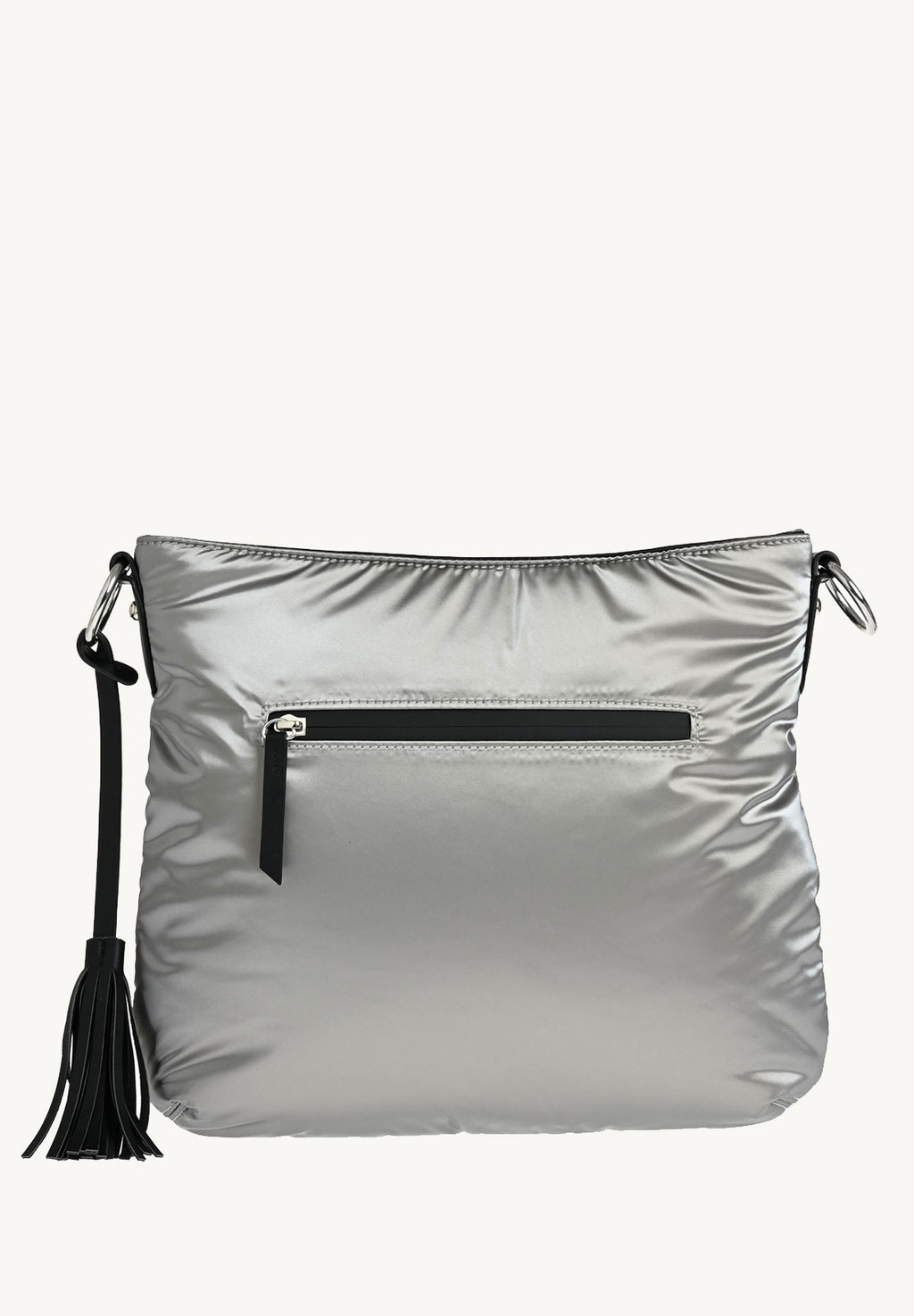 CELIA - Sac en nylon effet doudoune Silver Metallise