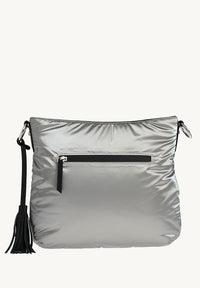 CELIA - Sac en nylon effet doudoune Silver Metallise