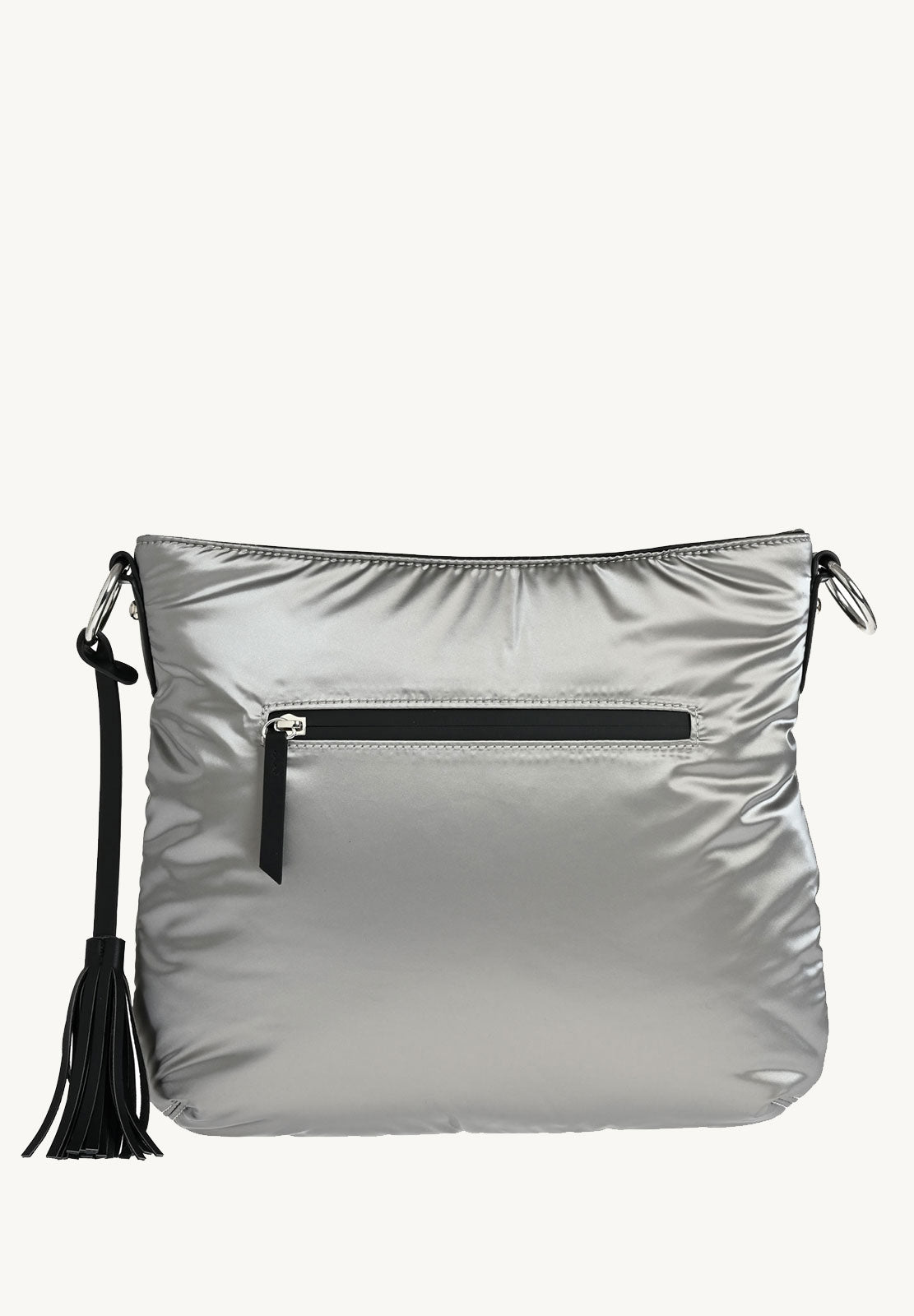 CELIA - Sac en nylon effet doudoune Silver Metallise
