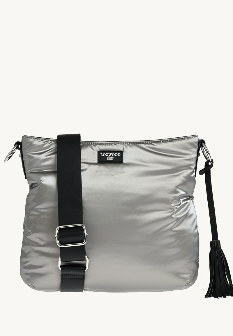 CELIA - Sac en nylon effet doudoune Silver Metallise