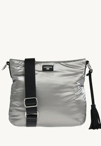 CELIA - Sac en nylon effet doudoune Silver Metallise