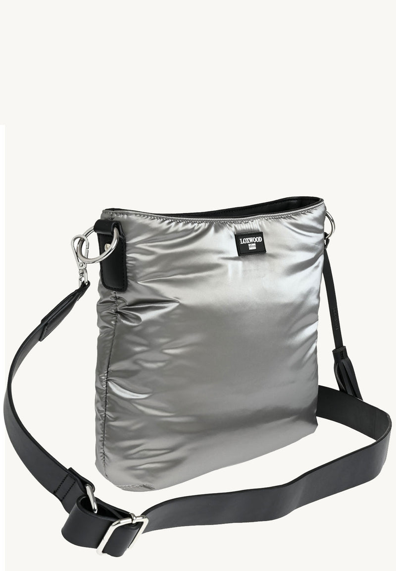 CELIA - Sac en nylon effet doudoune Silver Metallise
