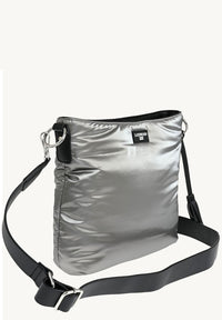 CELIA - Sac en nylon effet doudoune Silver Metallise