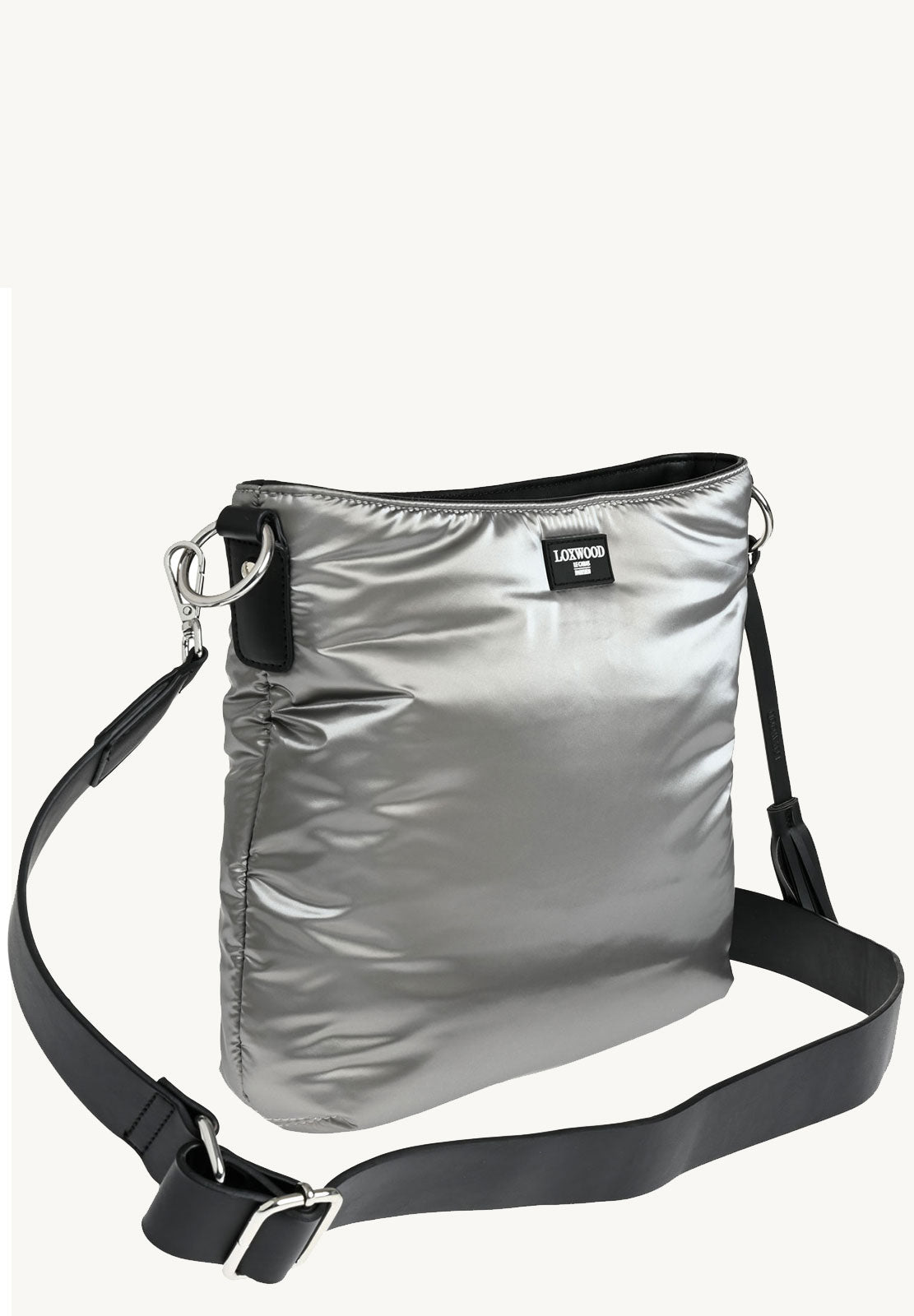 CELIA - Sac en nylon effet doudoune Silver Metallise