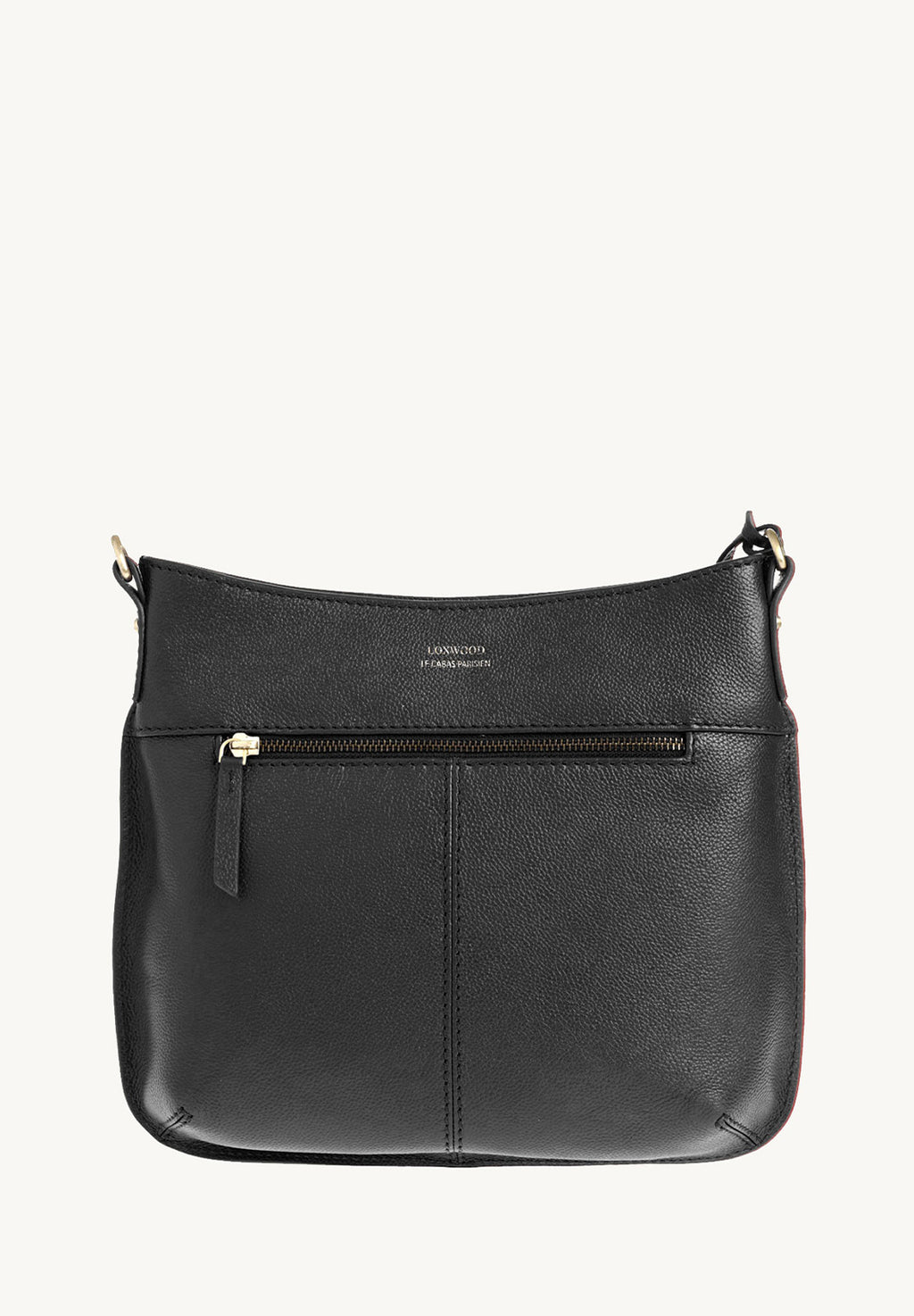 CELIA - Sac besace en cuir grainé avec mousqueton