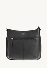 CELIA - Sac besace en cuir grainé avec mousqueton