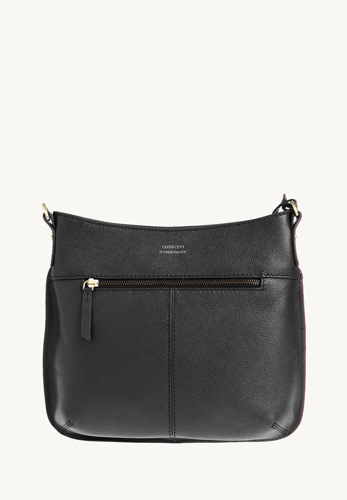 CELIA - Sac besace en cuir grainé avec mousqueton