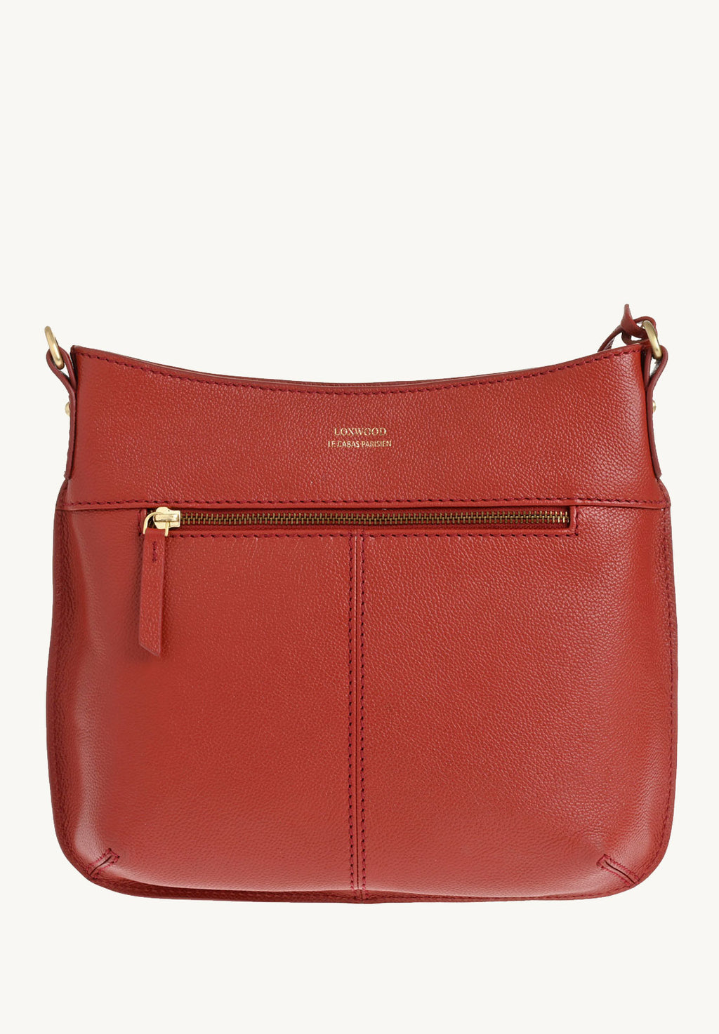 CELIA - Sac besace en cuir grainé avec mousqueton