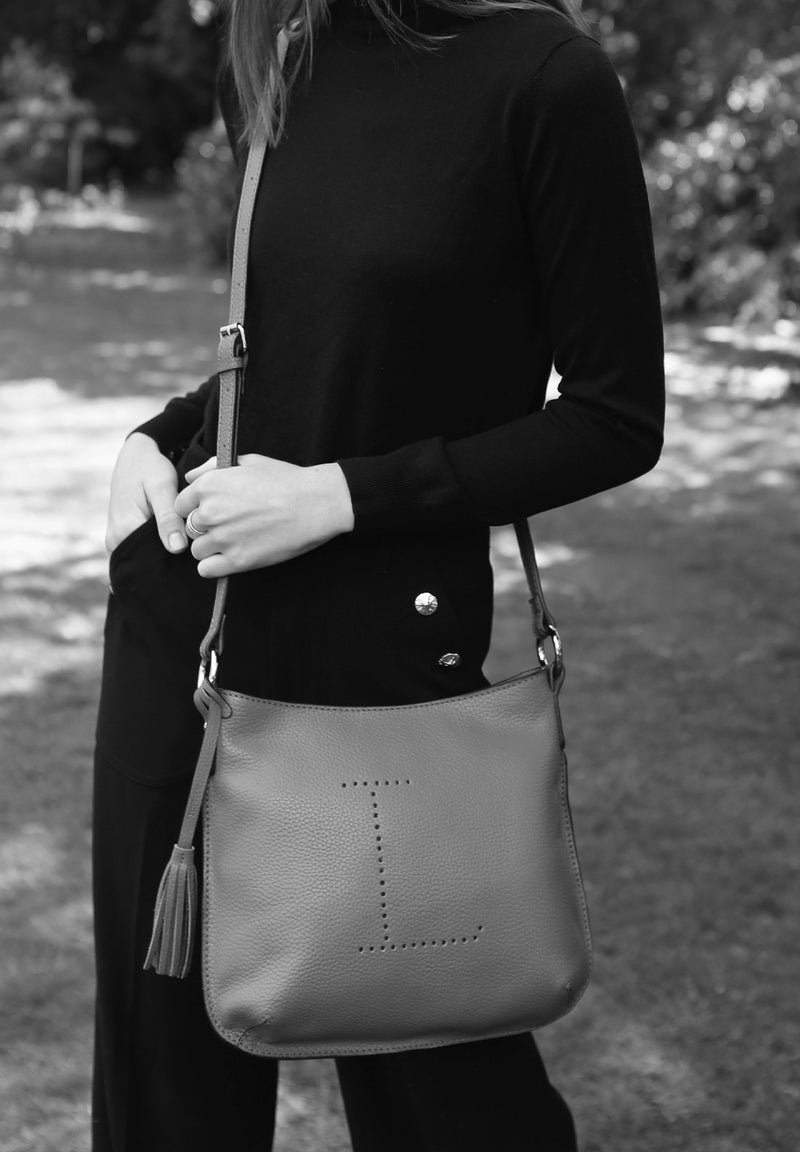 CELIA L - Grained leather messenger bag