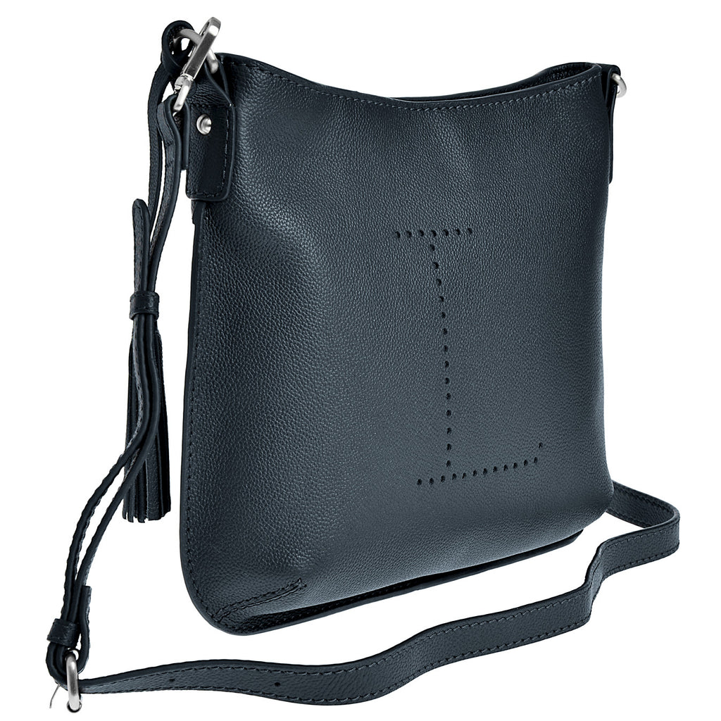 CELIA L - Grained leather messenger bag