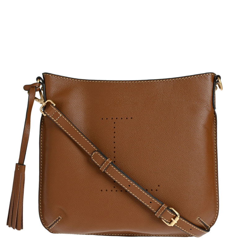 CELIA L - Grained leather messenger bag