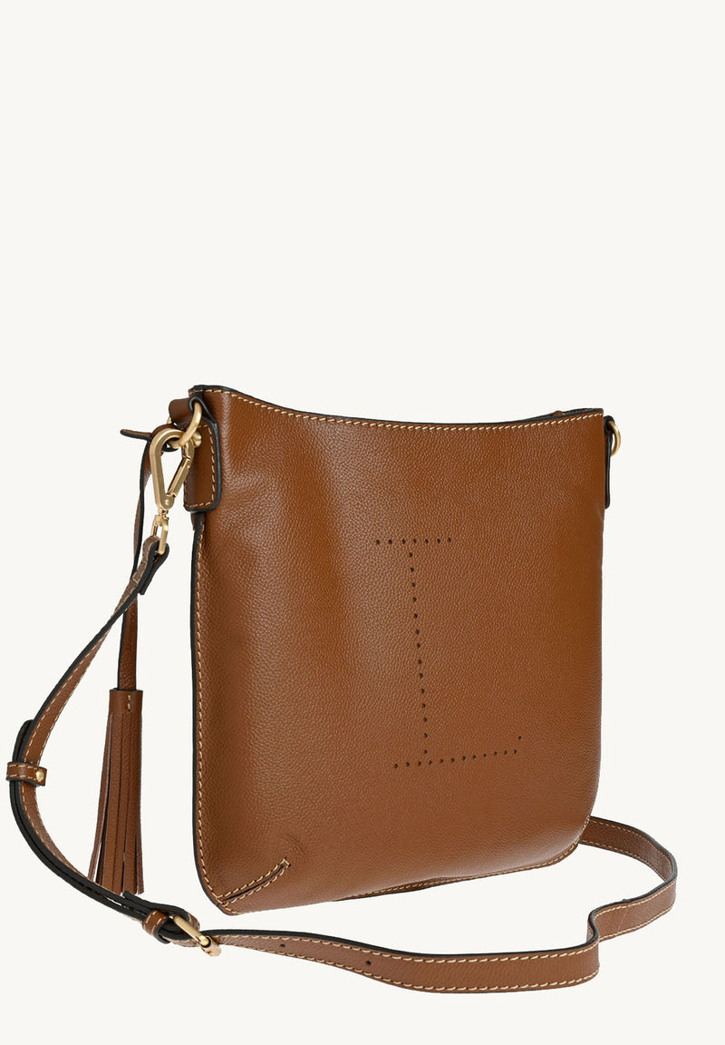CELIA L - Grained leather messenger bag
