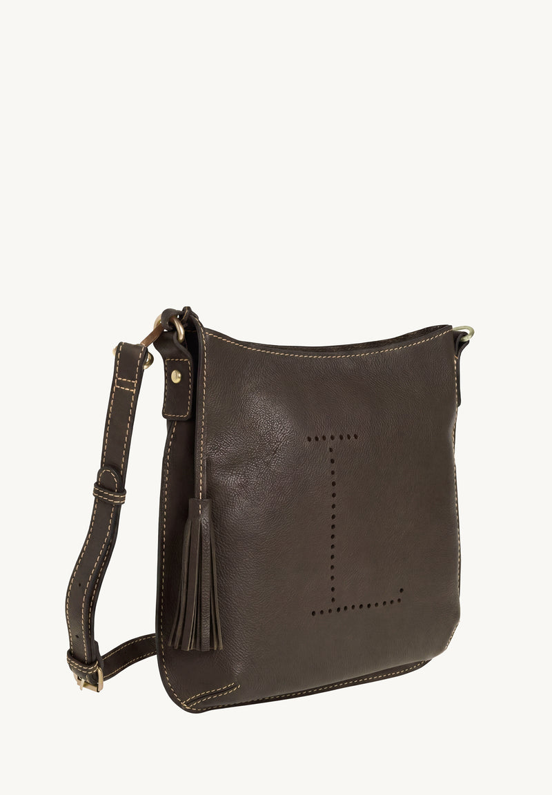 CELIA L - Sac besace en cuir grainé