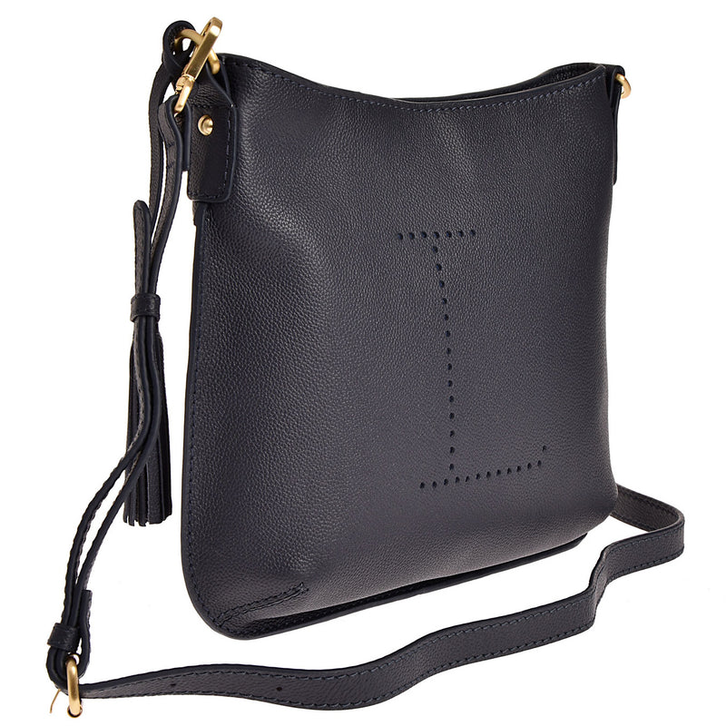 CELIA L - Grained leather messenger bag