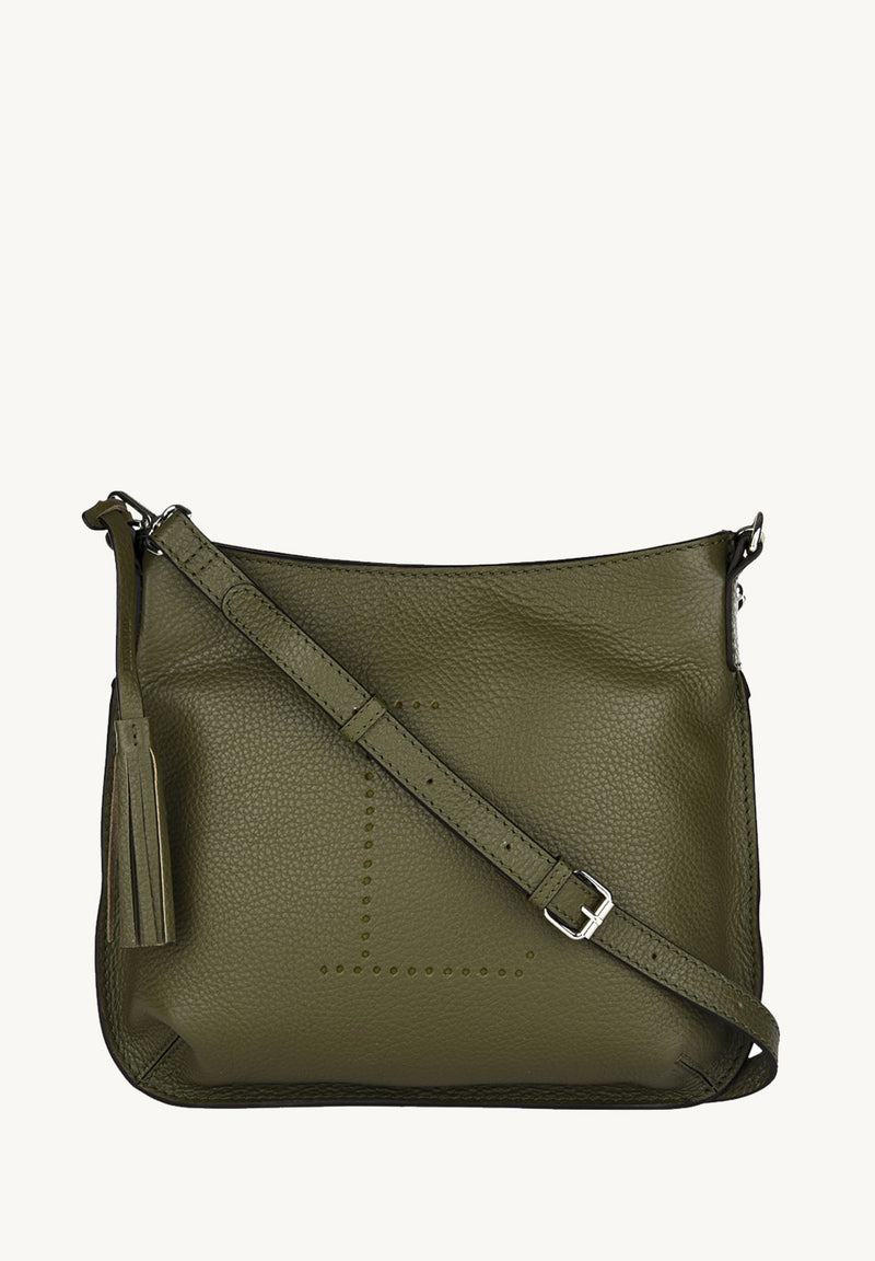 CELIA L - Sac besace en cuir grainé