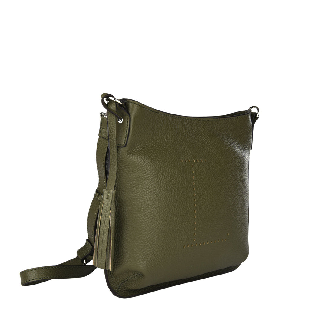 CELIA L - Sac besace en cuir grainé