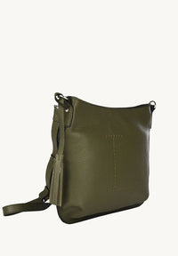 CELIA L - Grained leather messenger bag