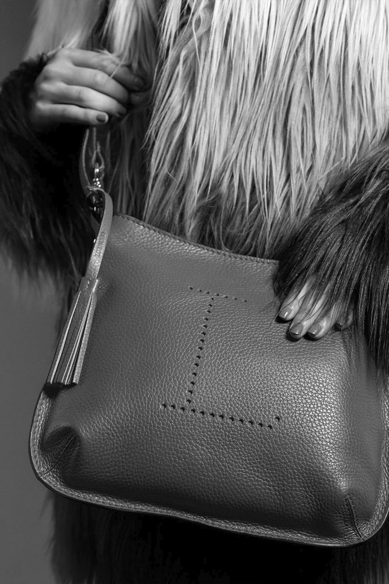 CELIA L - Sac besace en cuir grainé