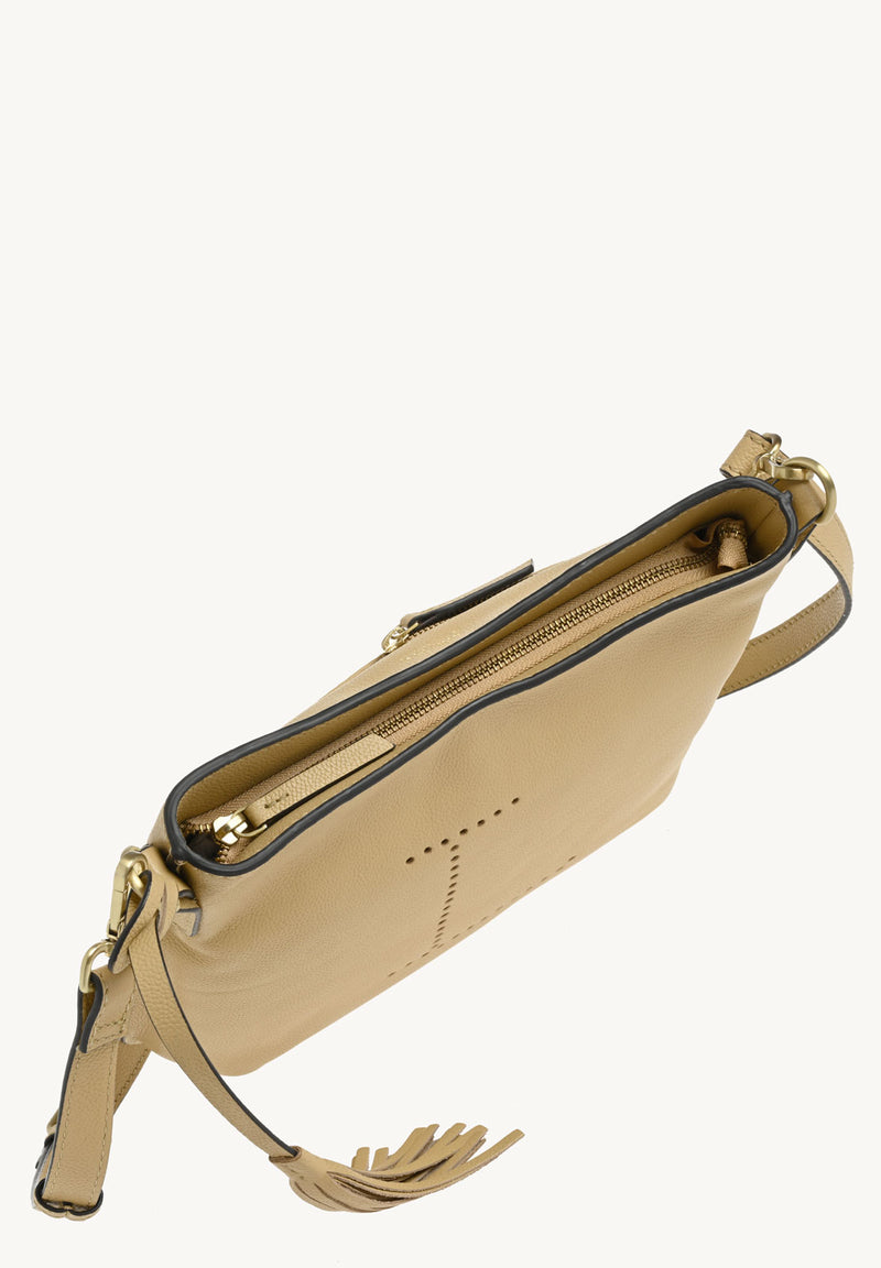 CELIA L - Grained leather messenger bag