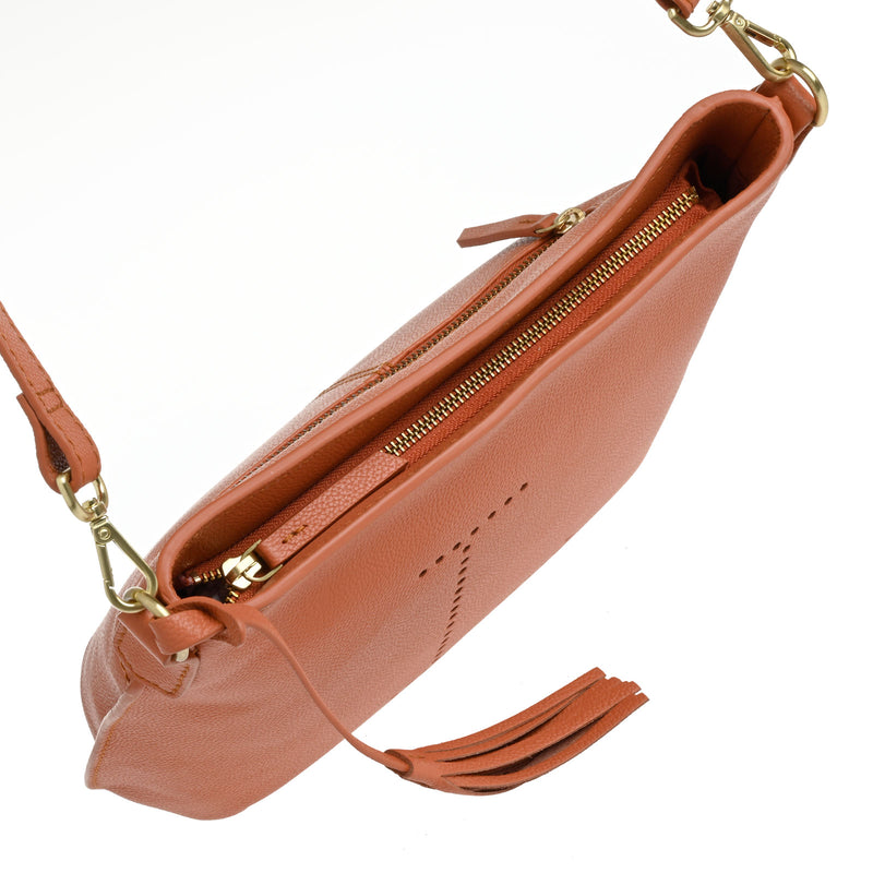 CELIA L - Grained leather messenger bag