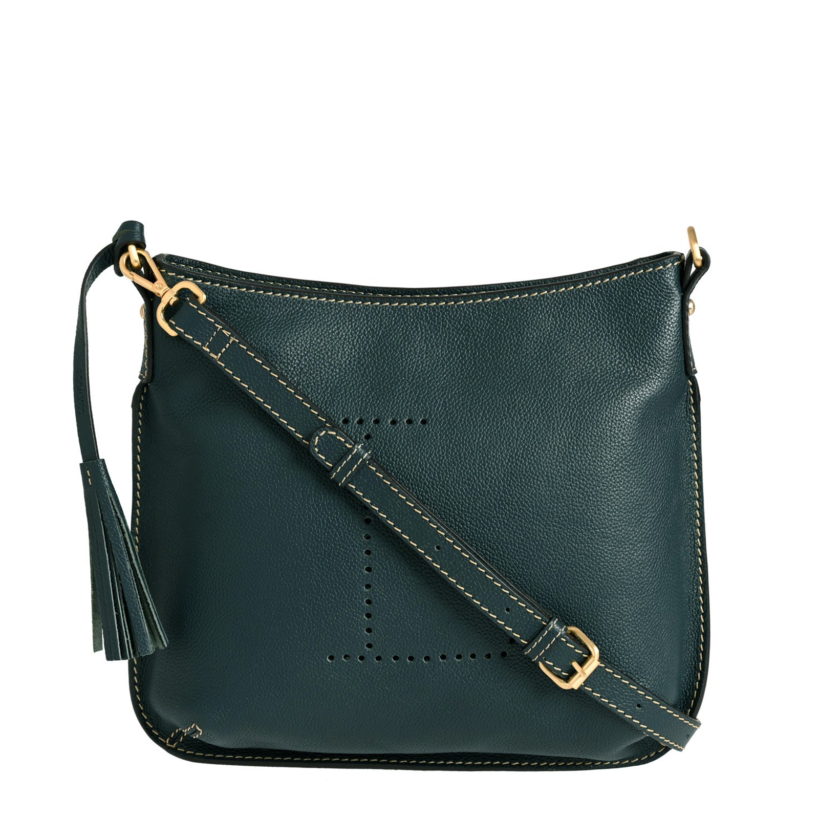 CELIA L - Grained leather messenger bag