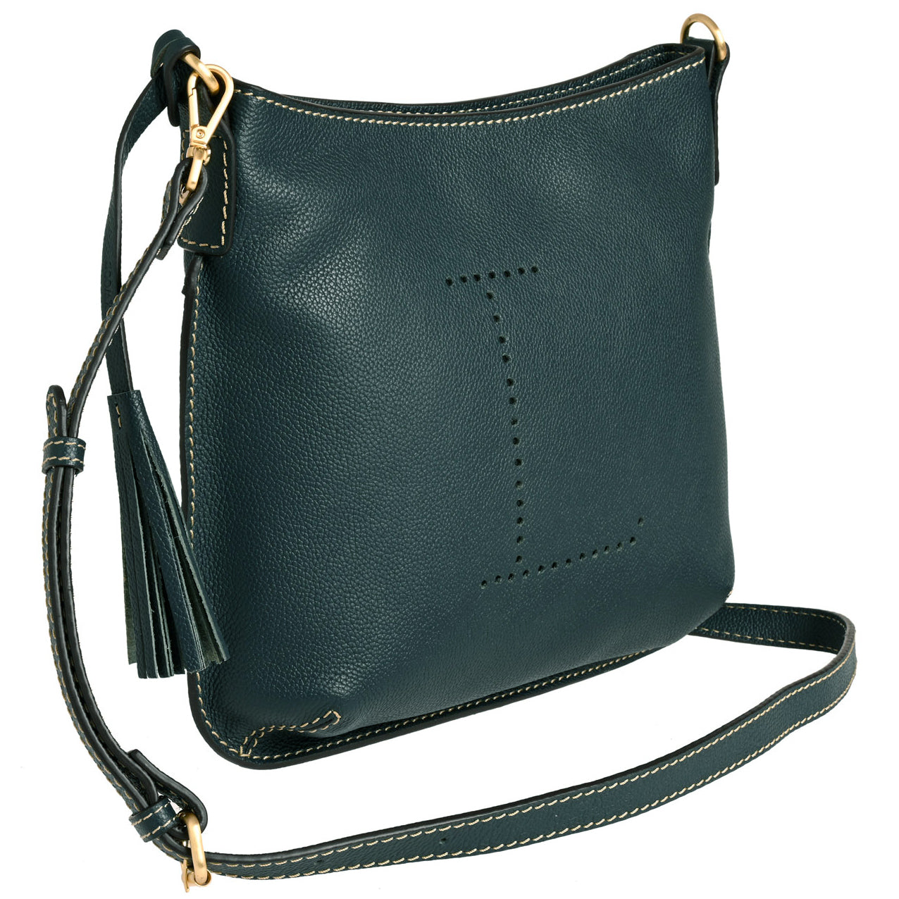 CELIA L - Grained leather messenger bag