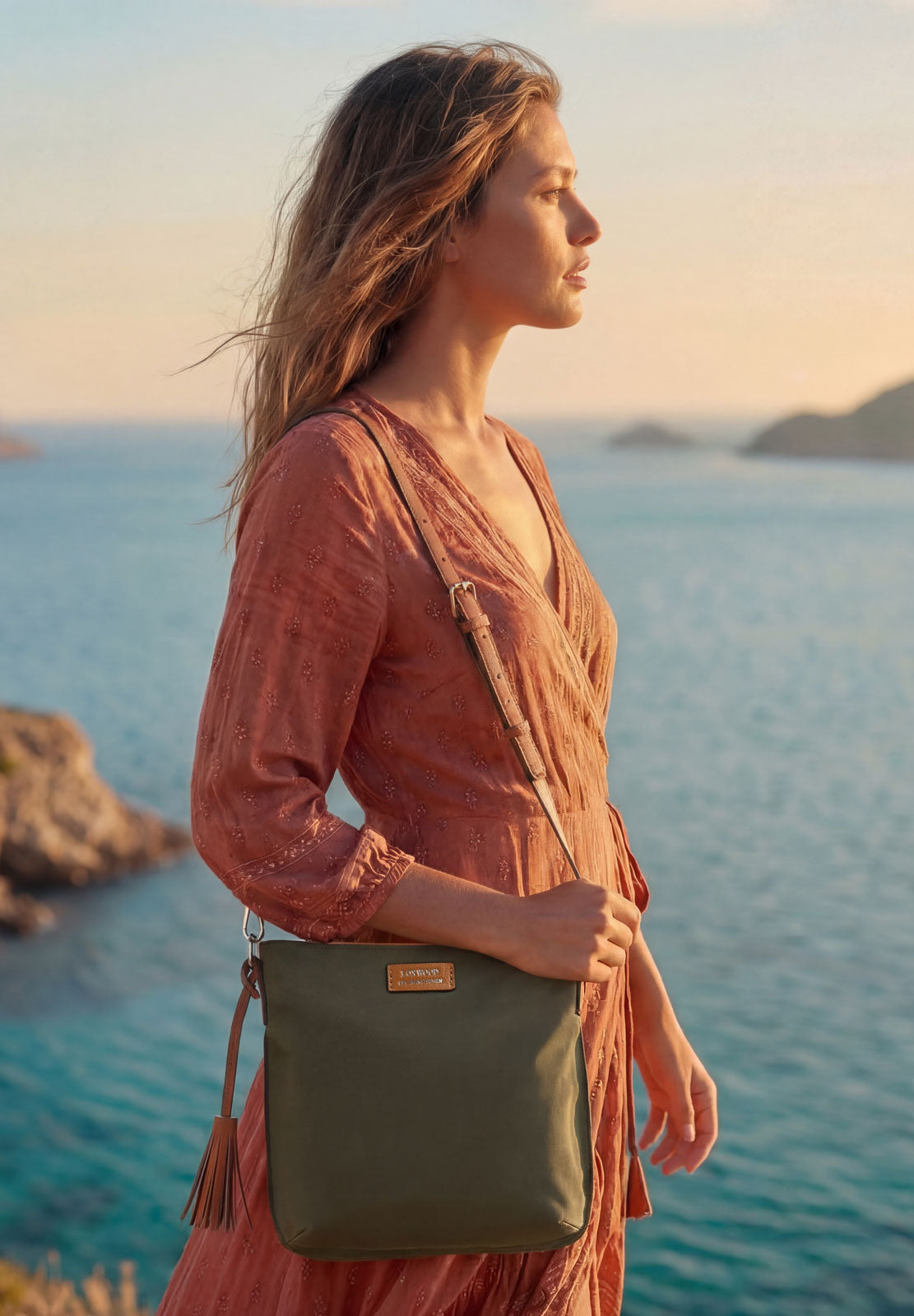 Celia Nylon Bag Khaki