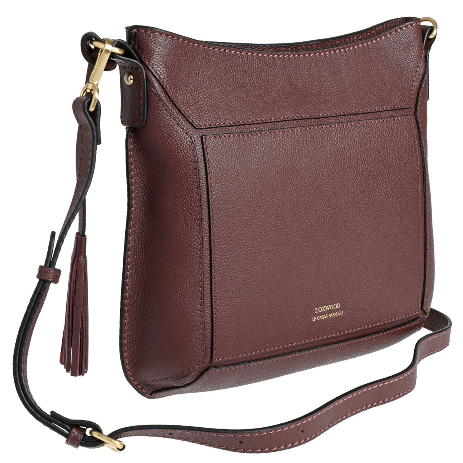 CELIA - ORIGAMI-style grained leather messenger bag