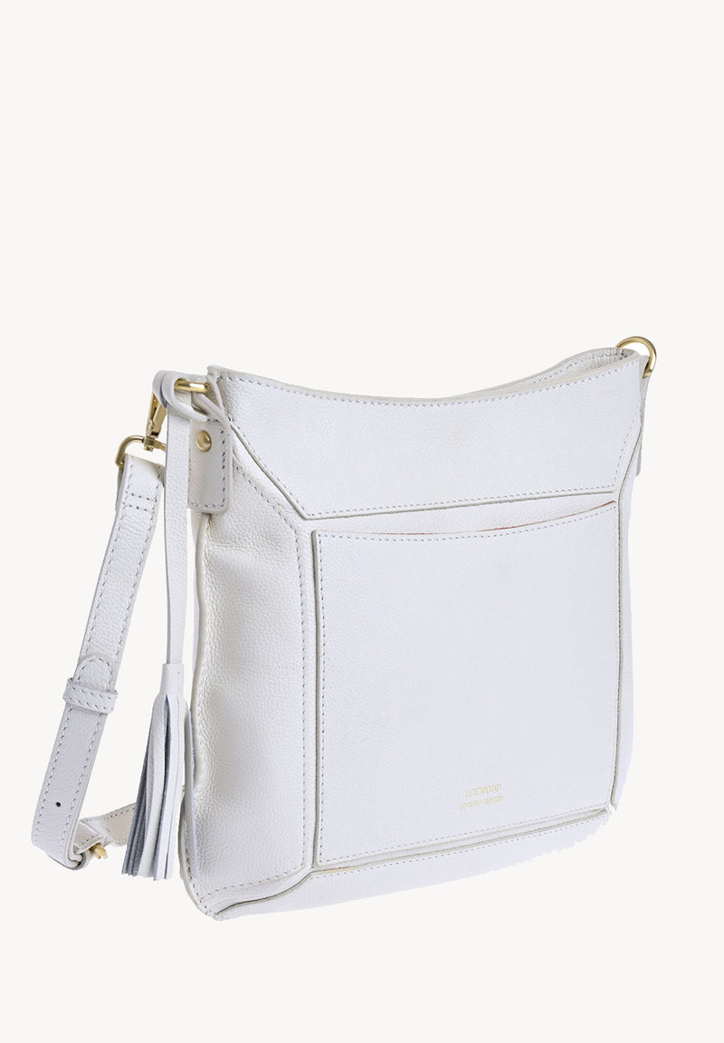 CELIA - Sac besace en cuir grainé façon ORIGAMI