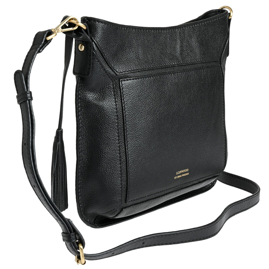 CELIA - ORIGAMI-style grained leather messenger bag