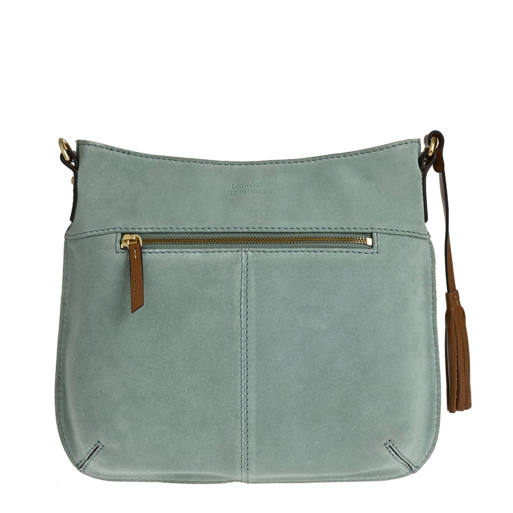 CELIA L - Suede leather messenger bag