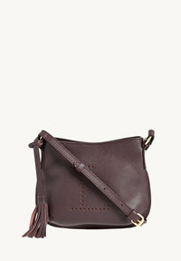 MINI CELIA - Small grained leather messenger bag