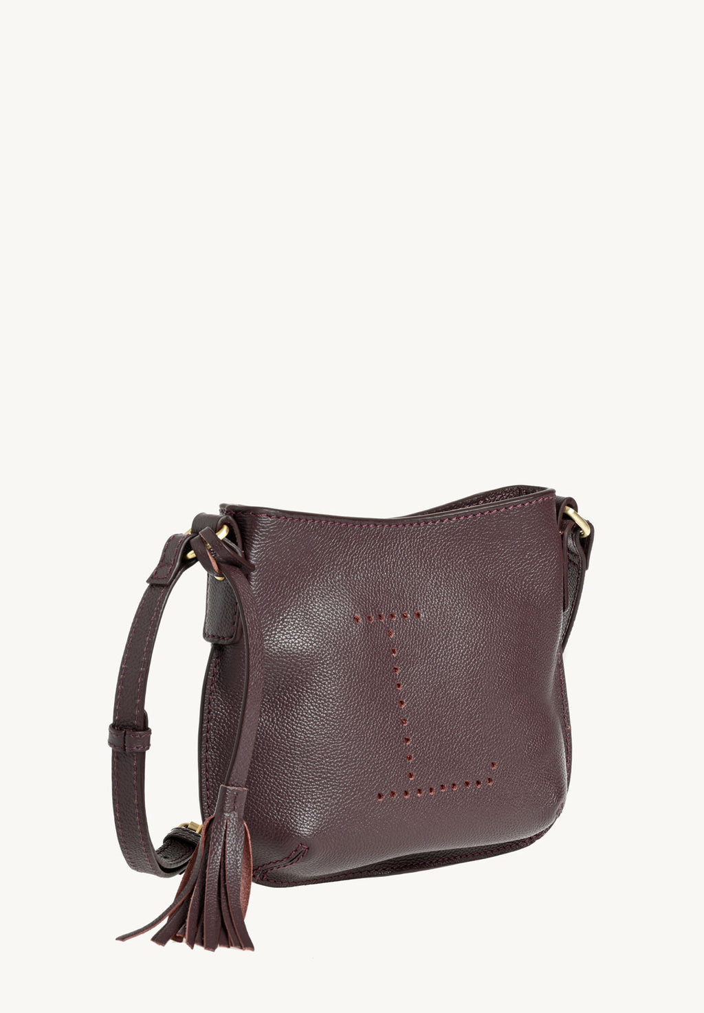 MINI CELIA - Small grained leather messenger bag