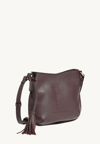 MINI CELIA - Small grained leather messenger bag