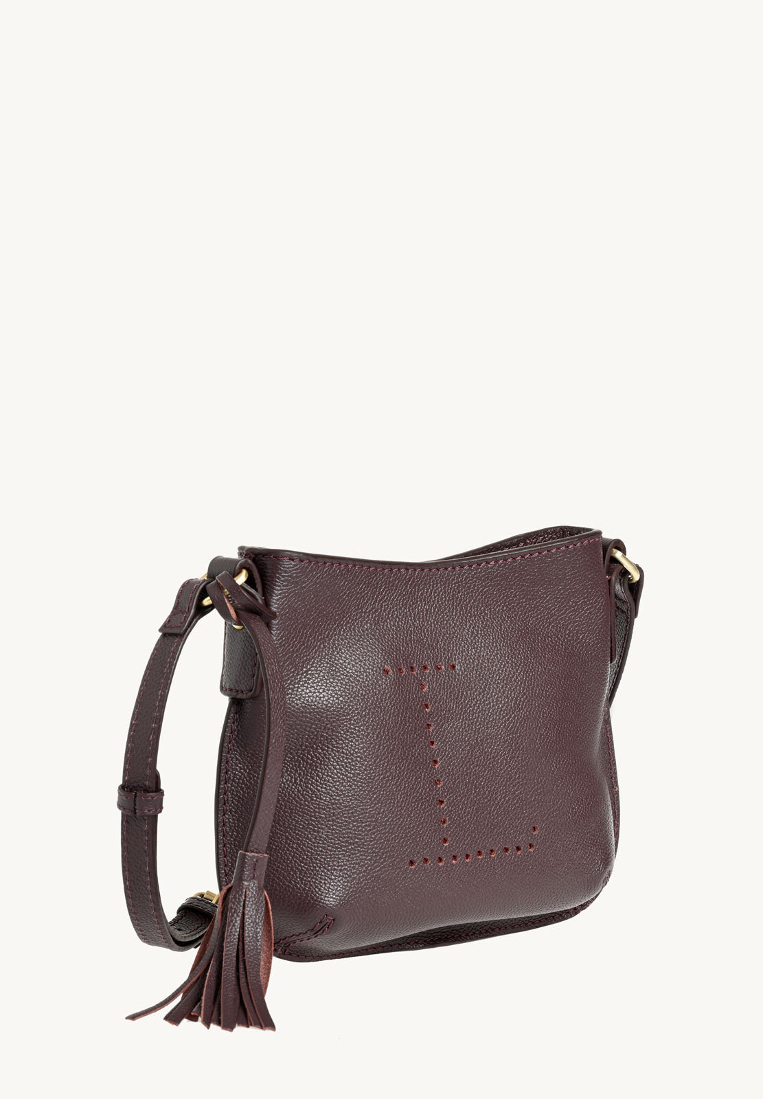 MINI CELIA - Small grained leather messenger bag