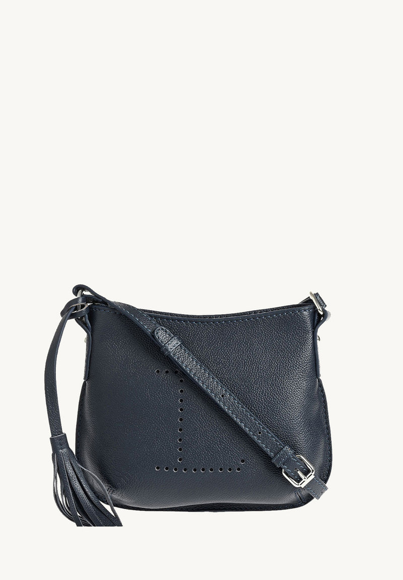 MINI CELIA - Small grained leather messenger bag