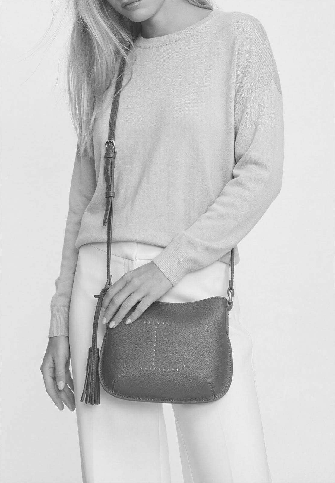 MINI CELIA - Petit sac besace en cuir grainé